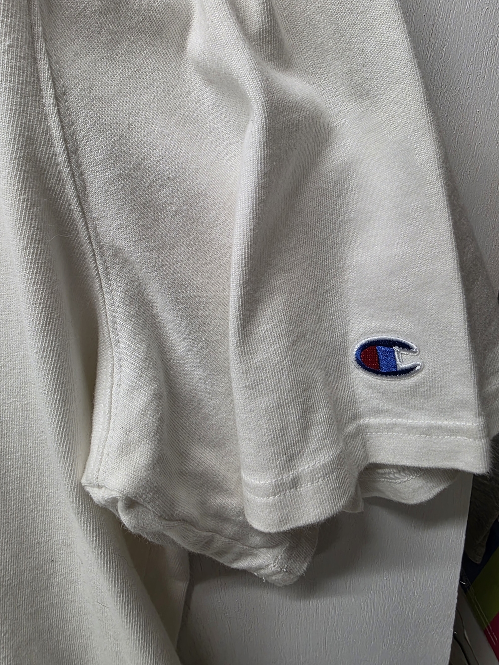 Vintage Y2K Champion T Shirt Mens 2XL White Embroidered Script Logo Spellout XXL - Picture 5 of 10